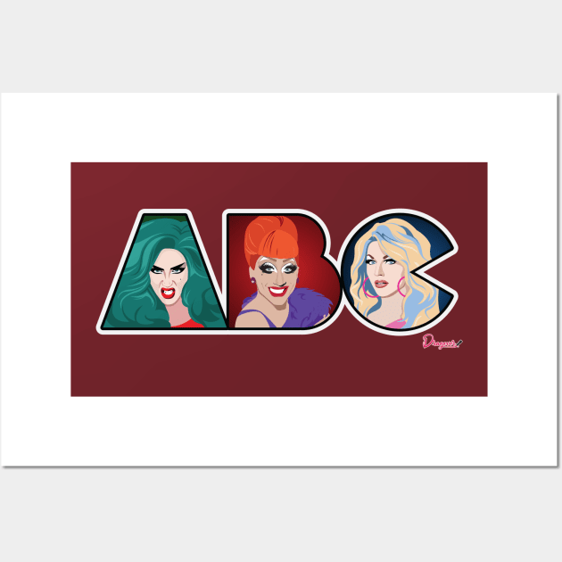 Adore, Bianca and Courtney from Drag Race Wall Art by dragover